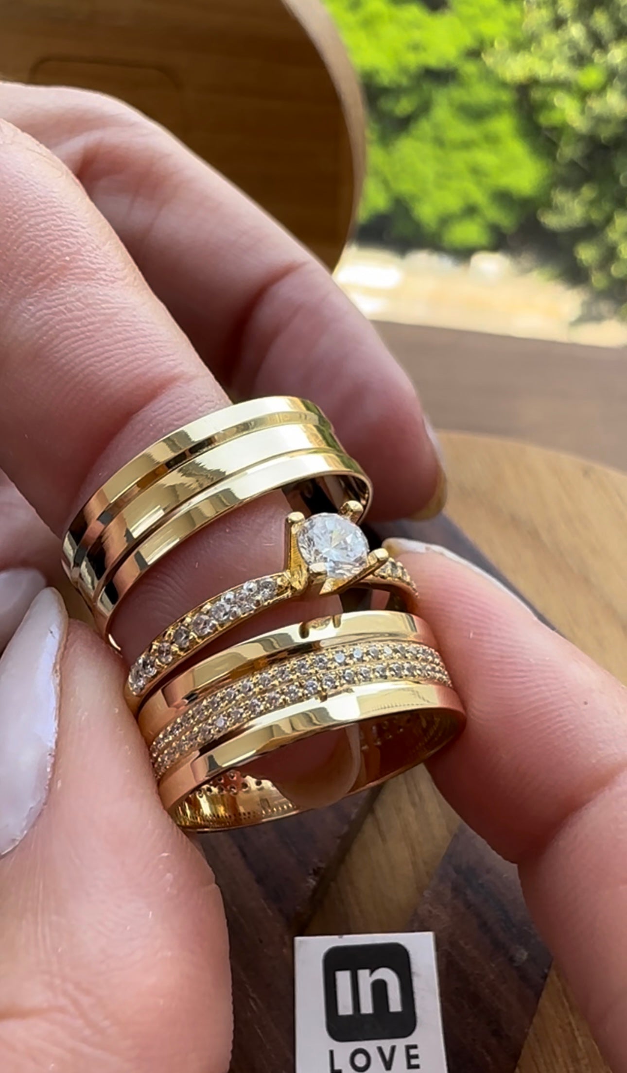 Alianças de Casamento em Ouro 18k - Modelo Capítulos | 6mm |12x R$499