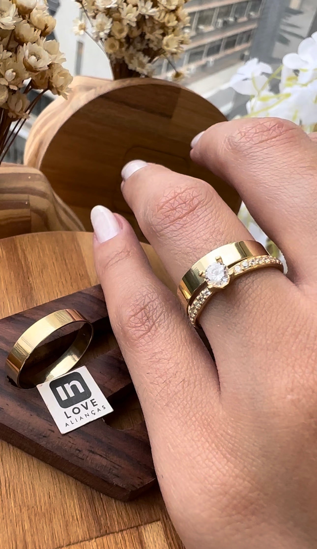 Alianças de Casamento em Ouro 18k - Modelo Dengo | 3mm |12x R$165.83
