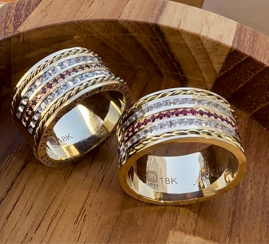 Alianças de Casamento em Ouro 18k - Modelo Ágape Duo | 10mm | 12xR$1.990