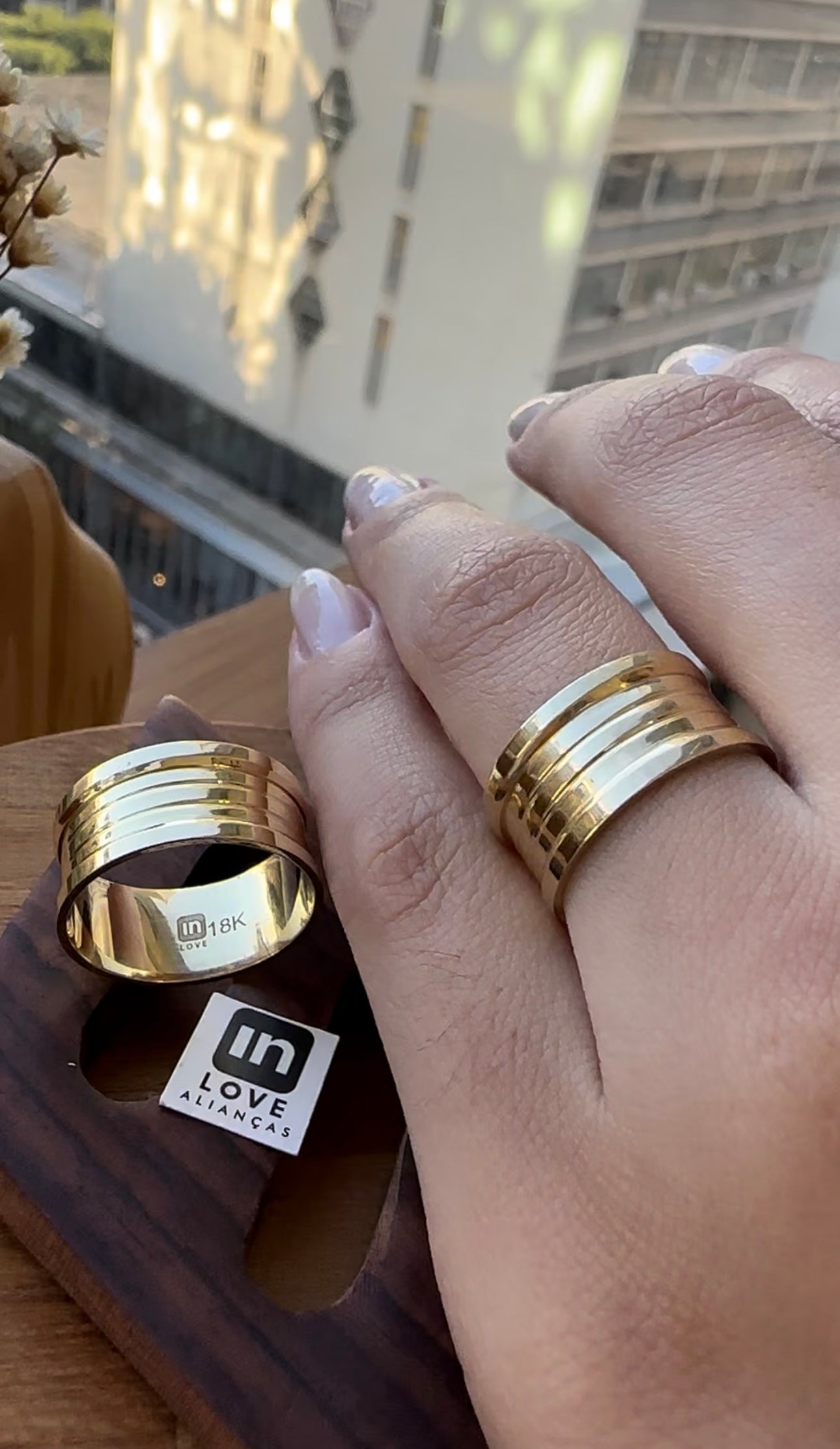 Alianças de Casamento em Ouro 18k - Modelo Favorite | 9mm | 12x R$666
