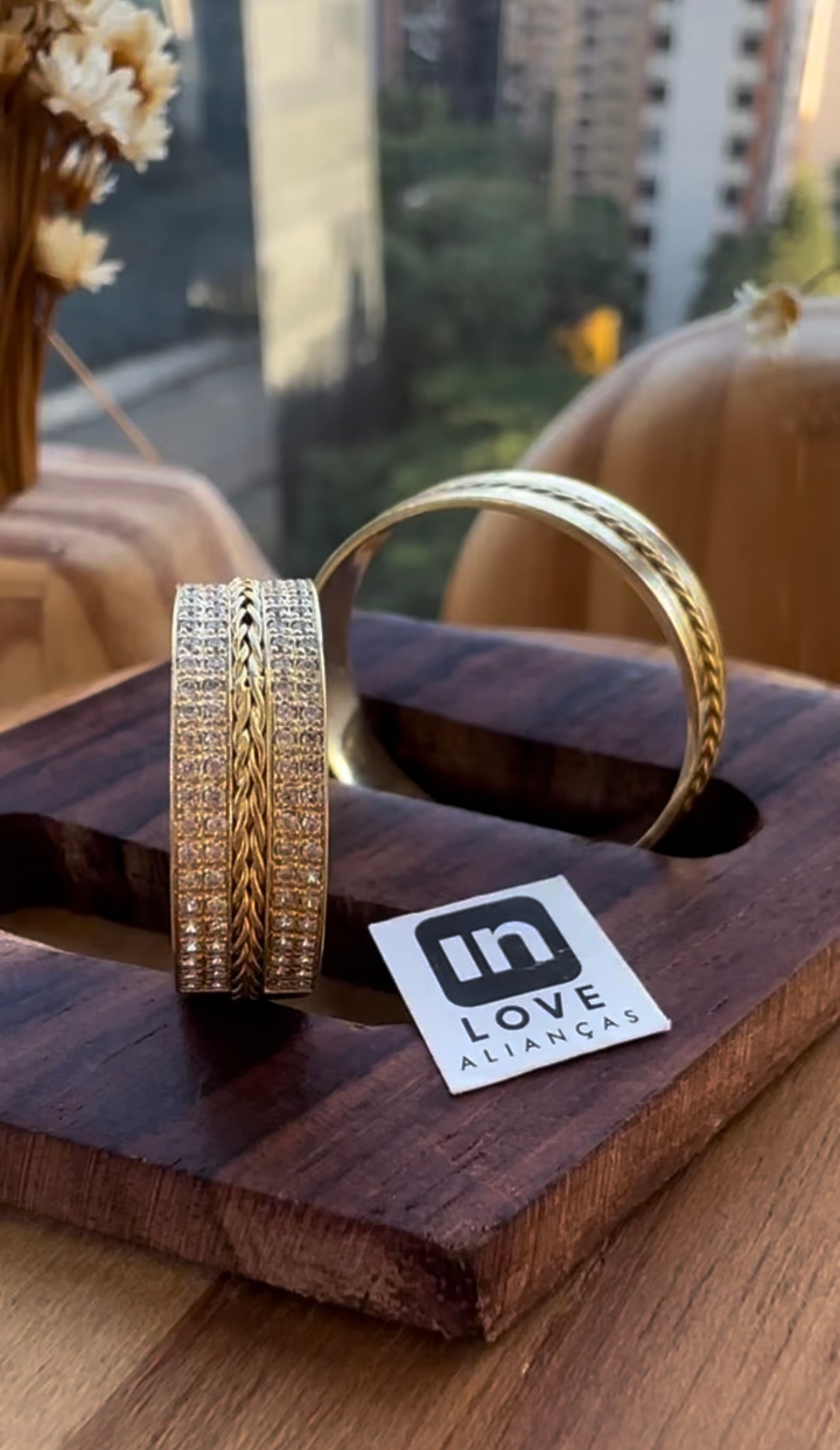 Alianças de Casamento em Ouro 18k - Modelo Trancinha | 6mm |12x R$640