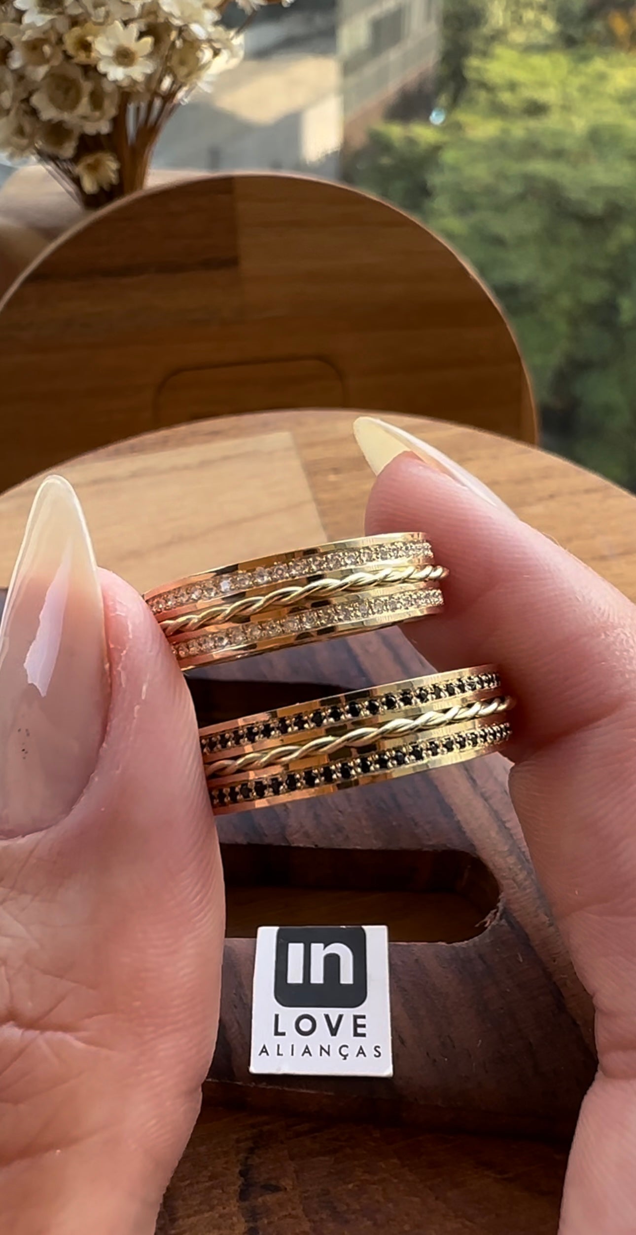 Alianças de Casamento em Ouro 18k - Modelo Conquista Duo | 5mm | 12x R$611,66