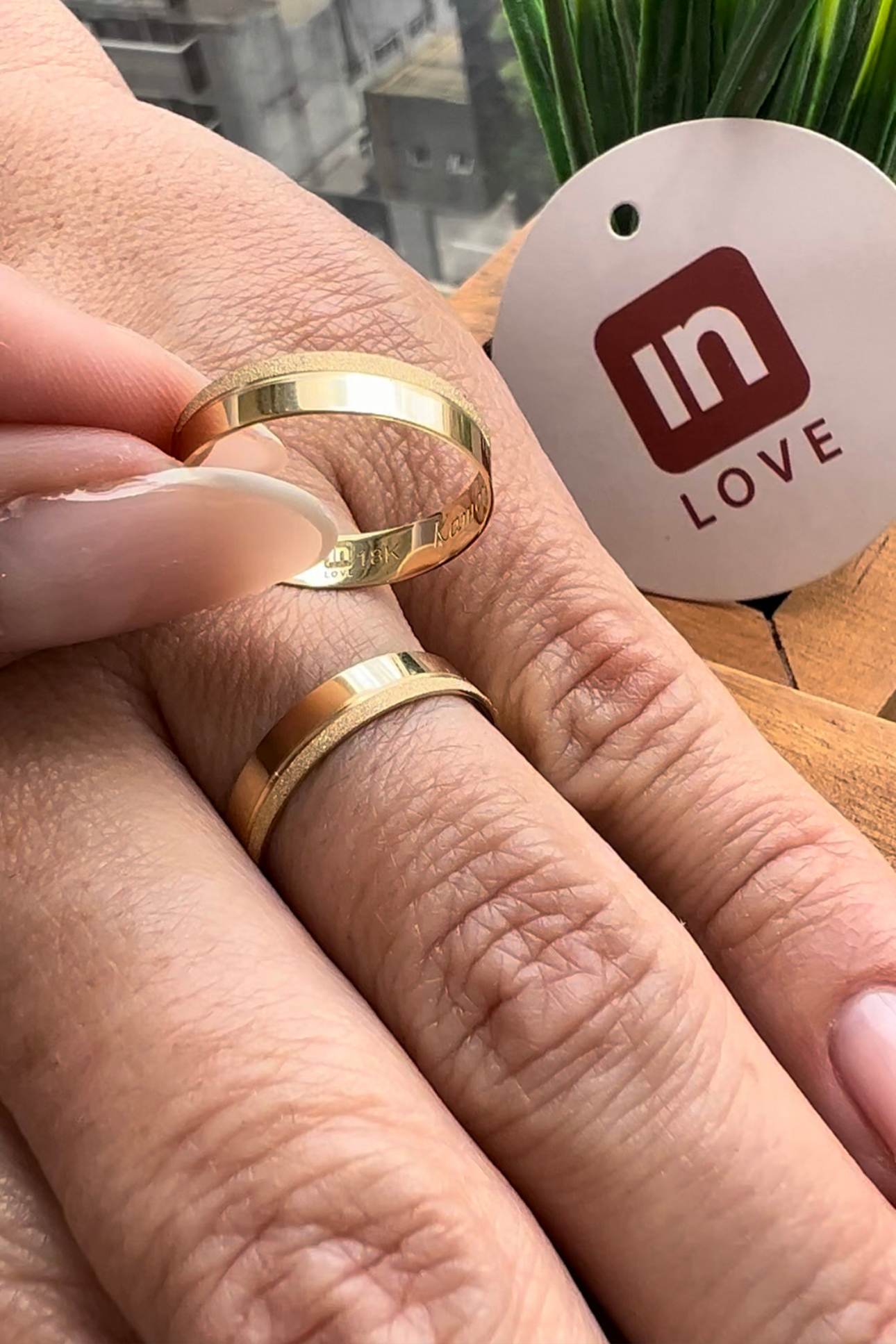 Alianças de Casamento em Ouro 18k - Modelo Amor Maior | 5mm | 12x R$324