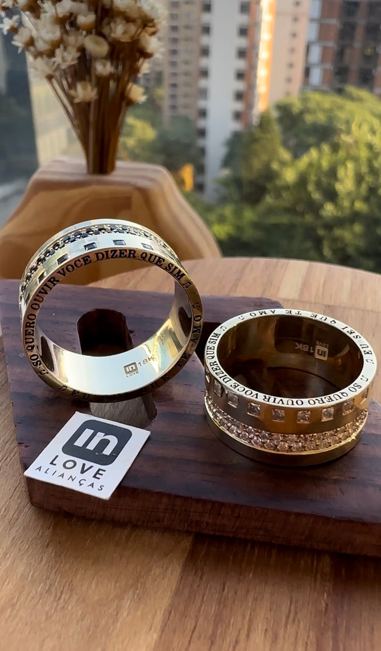 Aliança de Casamento em Ouro 18k - Modelo Eu Sei Que Te Amo | 10mm | 12x R$2.194,16