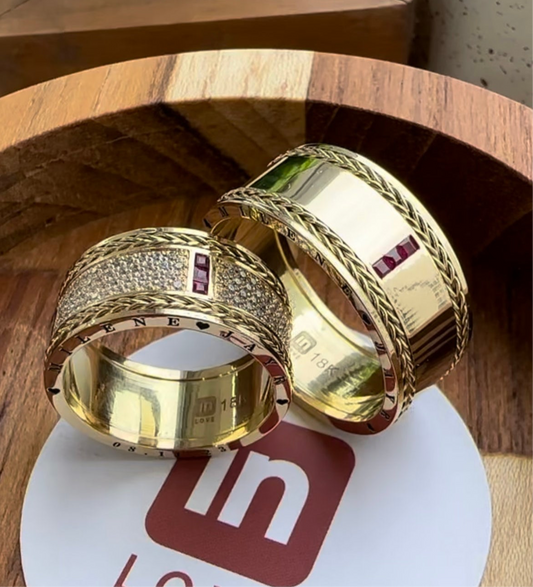 Alianças de Casamento em Ouro 18k - Modelo Fidelidade | 10mm | 12x R$2.166
