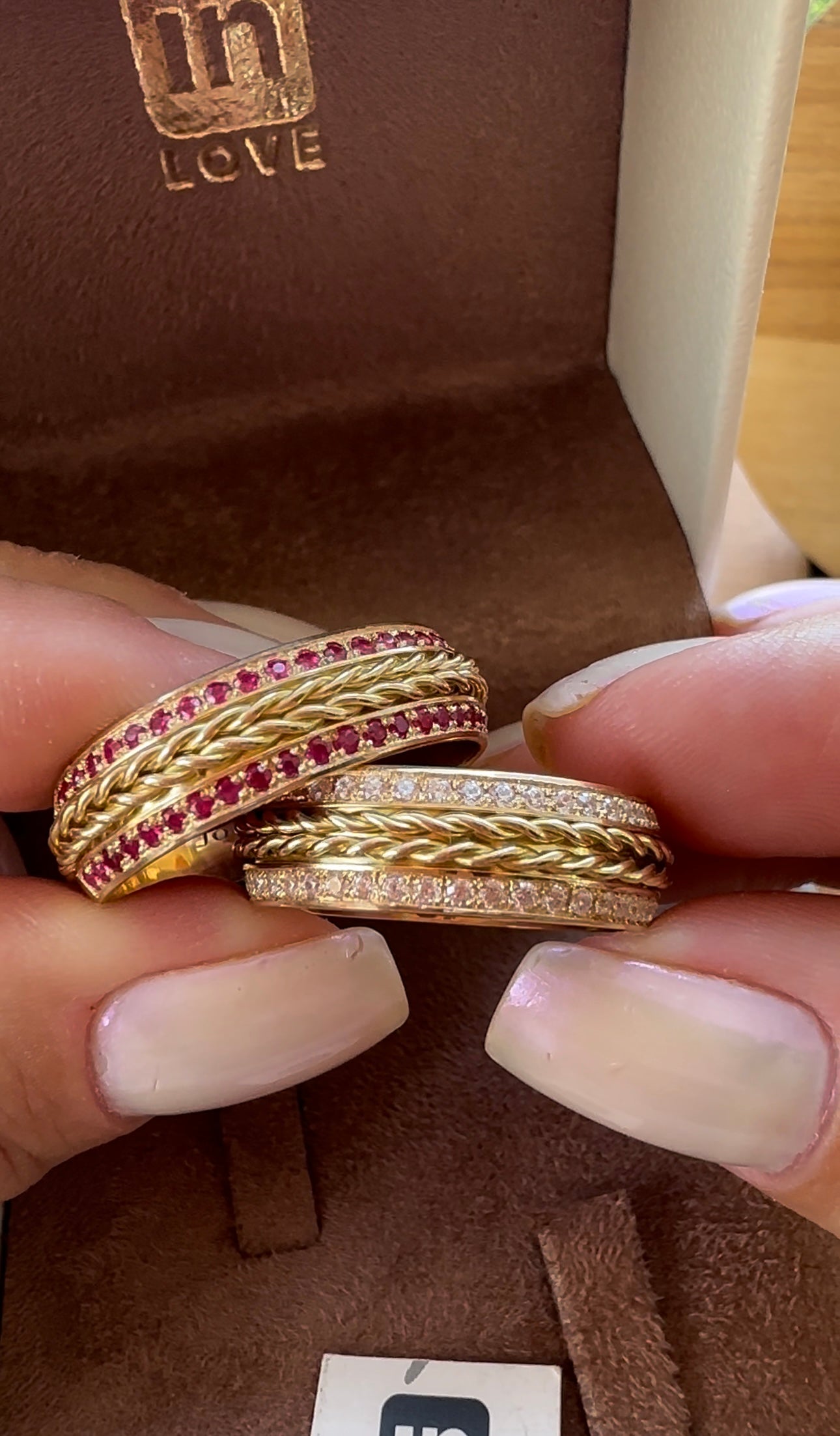 Alianças de Casamento em Ouro 18k - Modelo Trançado Duo | 7mm | 12x R$1.165.83