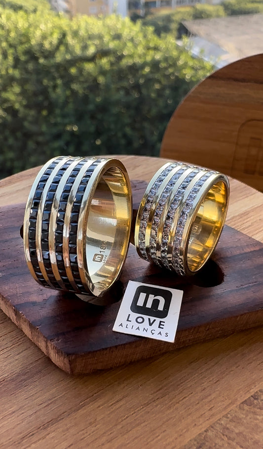 Alianças de Casamento em Ouro 18k - Modelo (Re)Começos | 9mm | 12x R$1.999