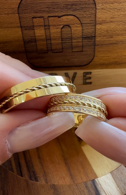Alianças de Casamento em Ouro 18k - Modelo Conquista | 5mm | 12x R$582