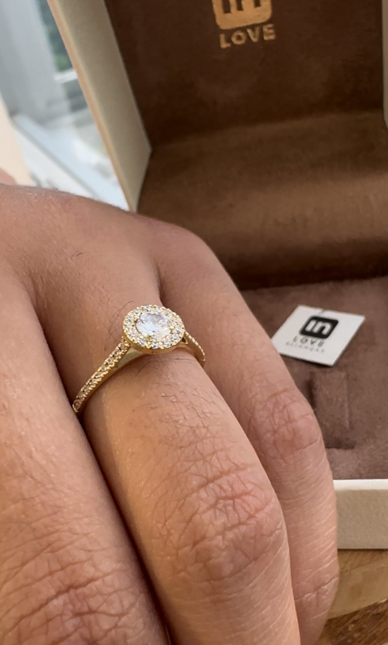 Anel Solitário Girassol em Ouro 18k - 12x R$150