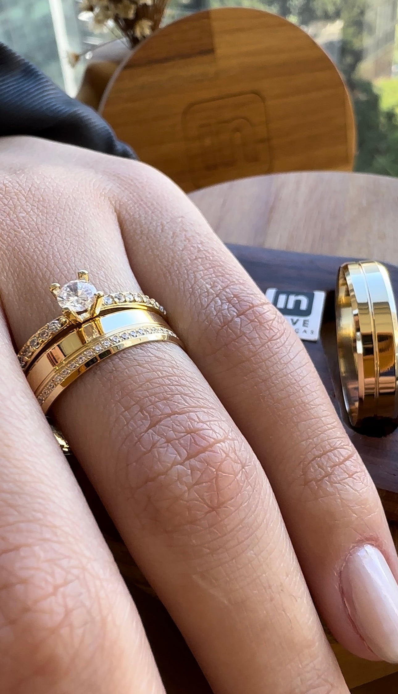 Alianças de Casamento em Ouro 18k - Modelo Nossa Energia | 5mm | 12x R$415,83