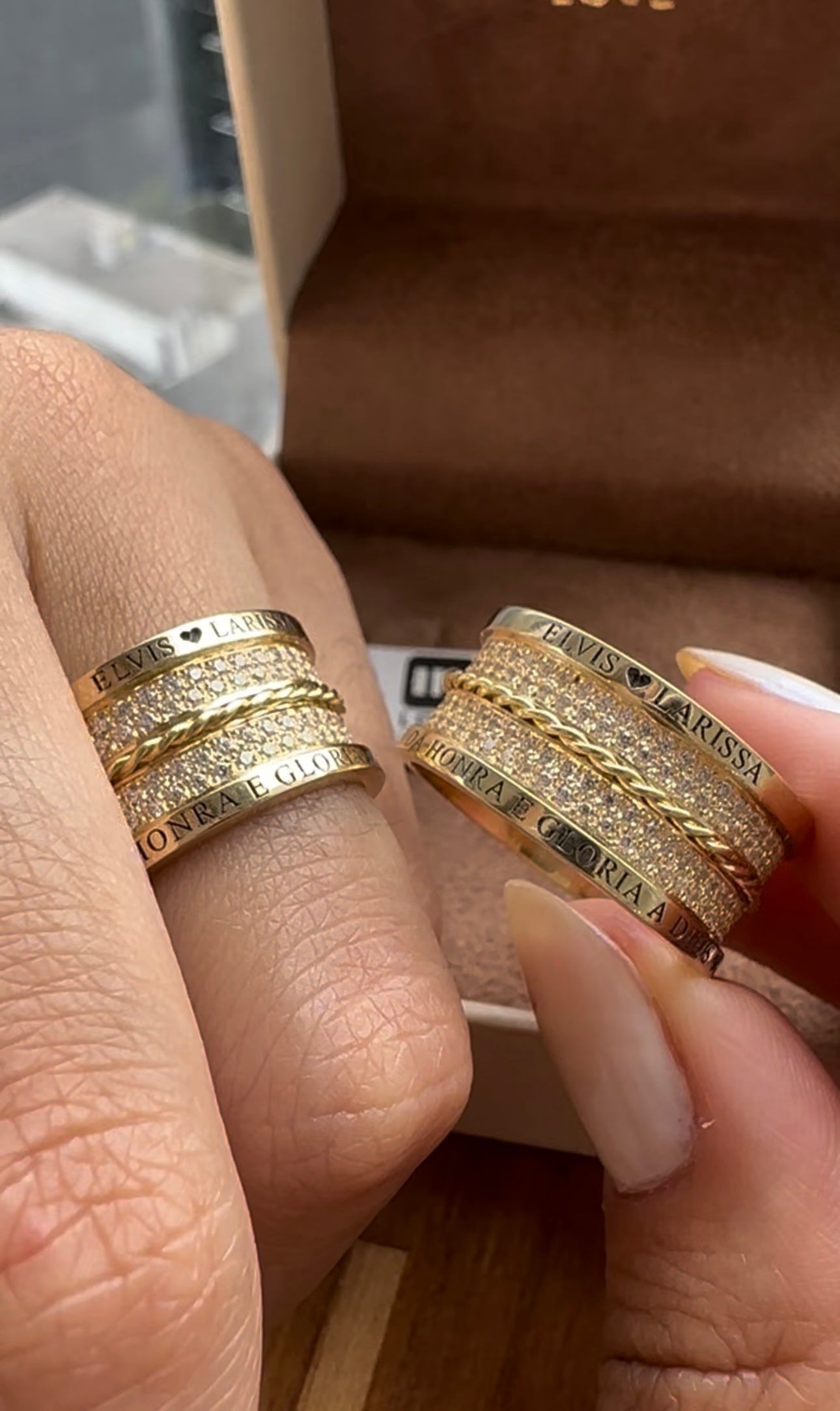Alianças de Casamento em Ouro 18k - Modelo Desejo Master White | 10mm | 12x R$2.103,33