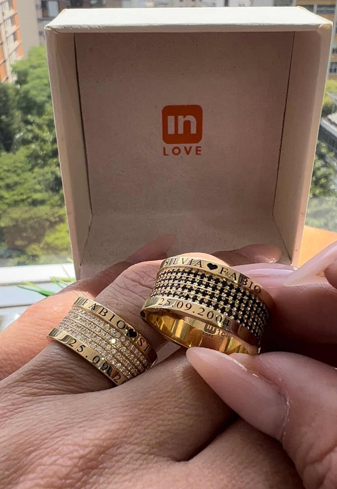 Alianças de Casamento em Ouro 18k - Modelo For You Duo Master | 10mm | 12x R$2.008,33