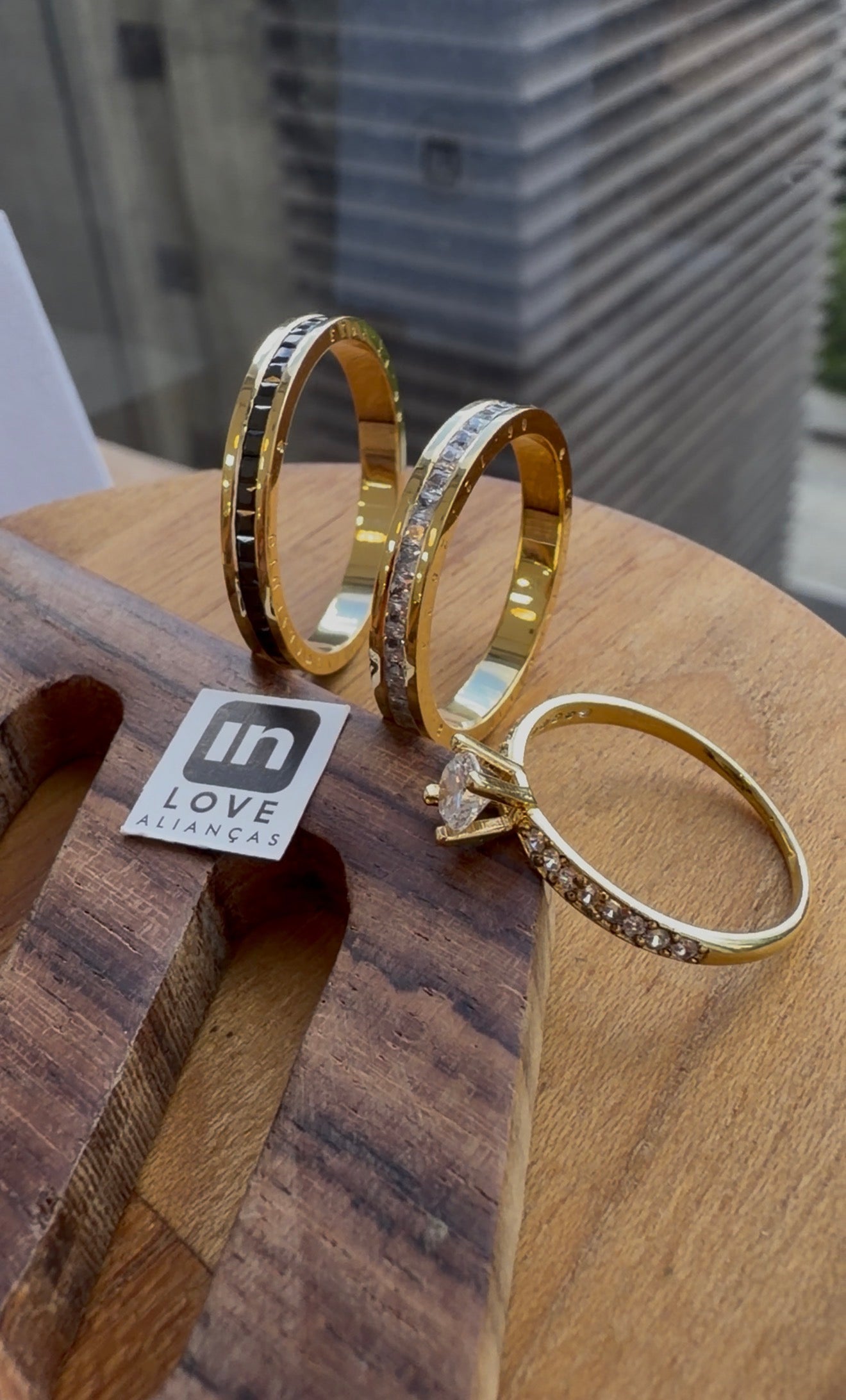 Par de Alianças em Ouro 18k - Modelo Meu Amor Duo | 3mm | 12x R$899