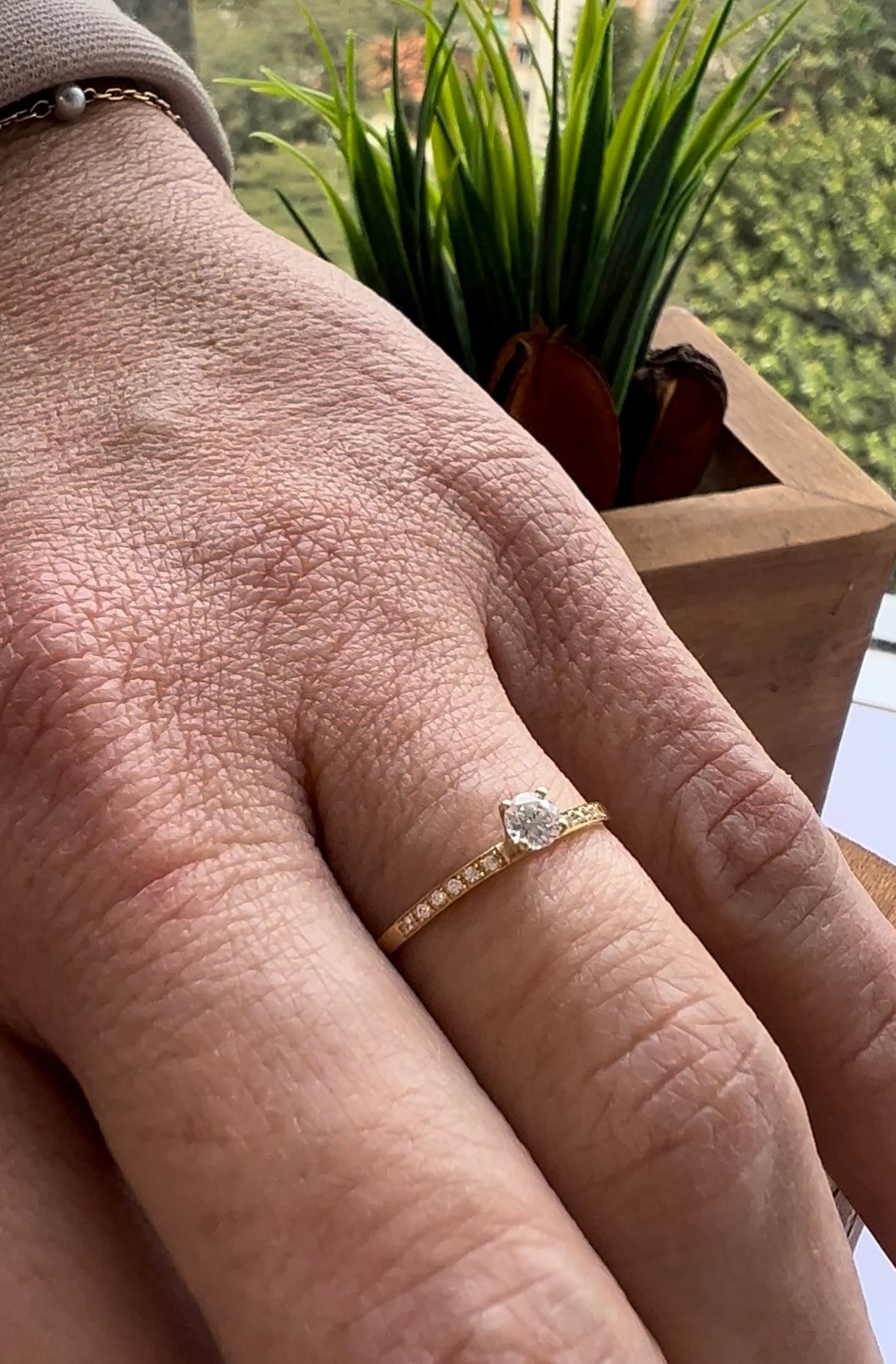 Anel Solitário Princess em Ouro 18k - 12x R$117,14