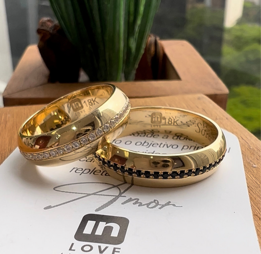 Alianças de Casamento em Ouro 18k - Modelo Perfeição | 6mm |12x R$1.300