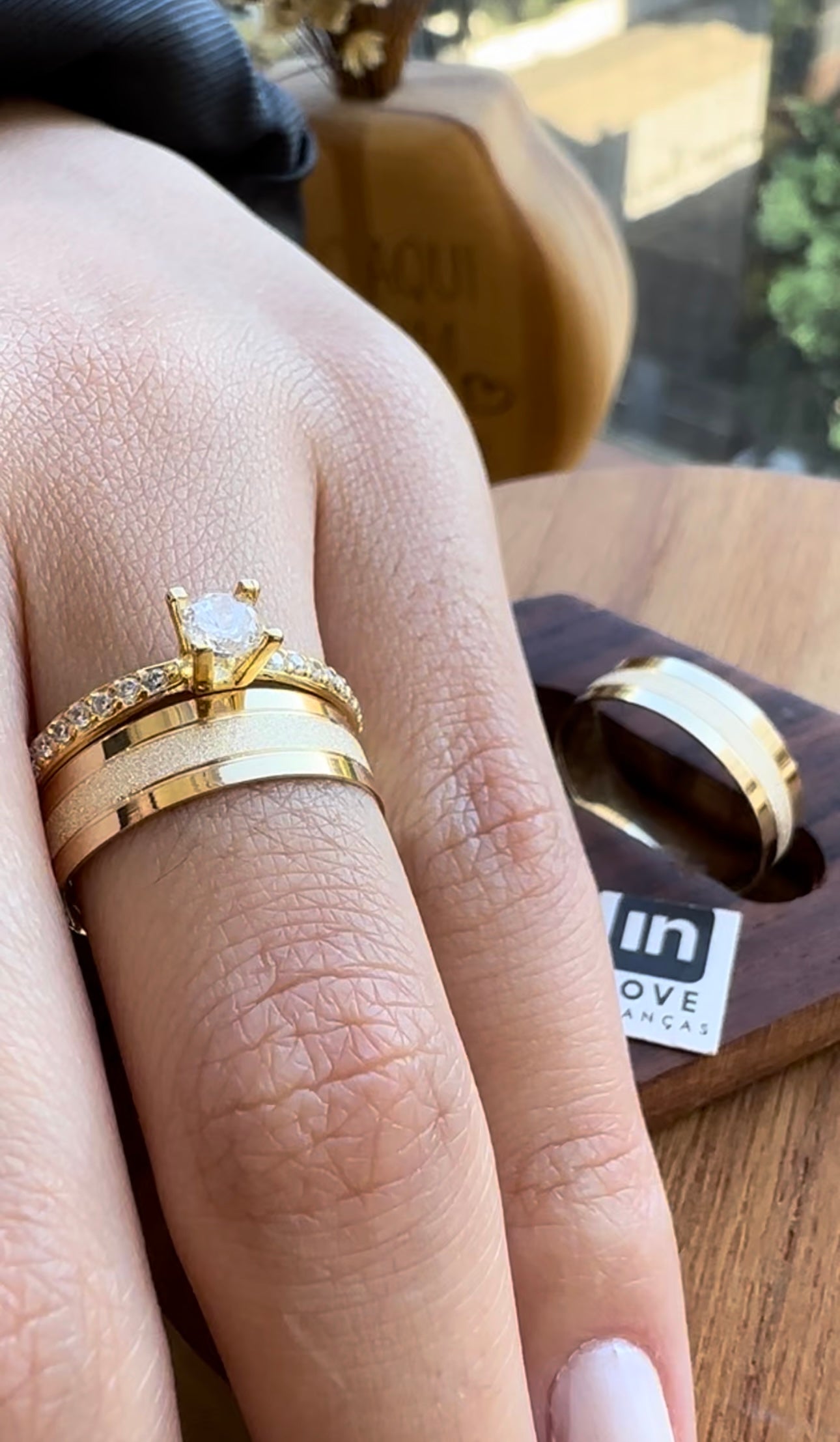 Alianças de Casamento em Ouro 18k - Modelo Meu Xodó | 5mm | 12x R$249