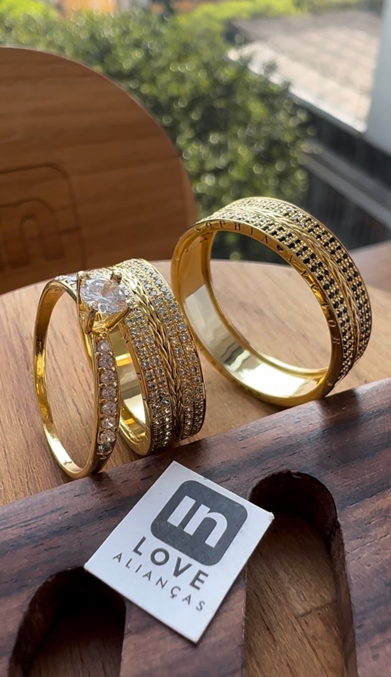Alianças de Casamento em Ouro 18k - Modelo Trancinha | 6mm |12x R$799
