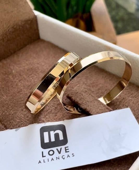 Alianças de Casamento em Ouro 18k - Modelo Sonho Bom | 3mm |12x R$199