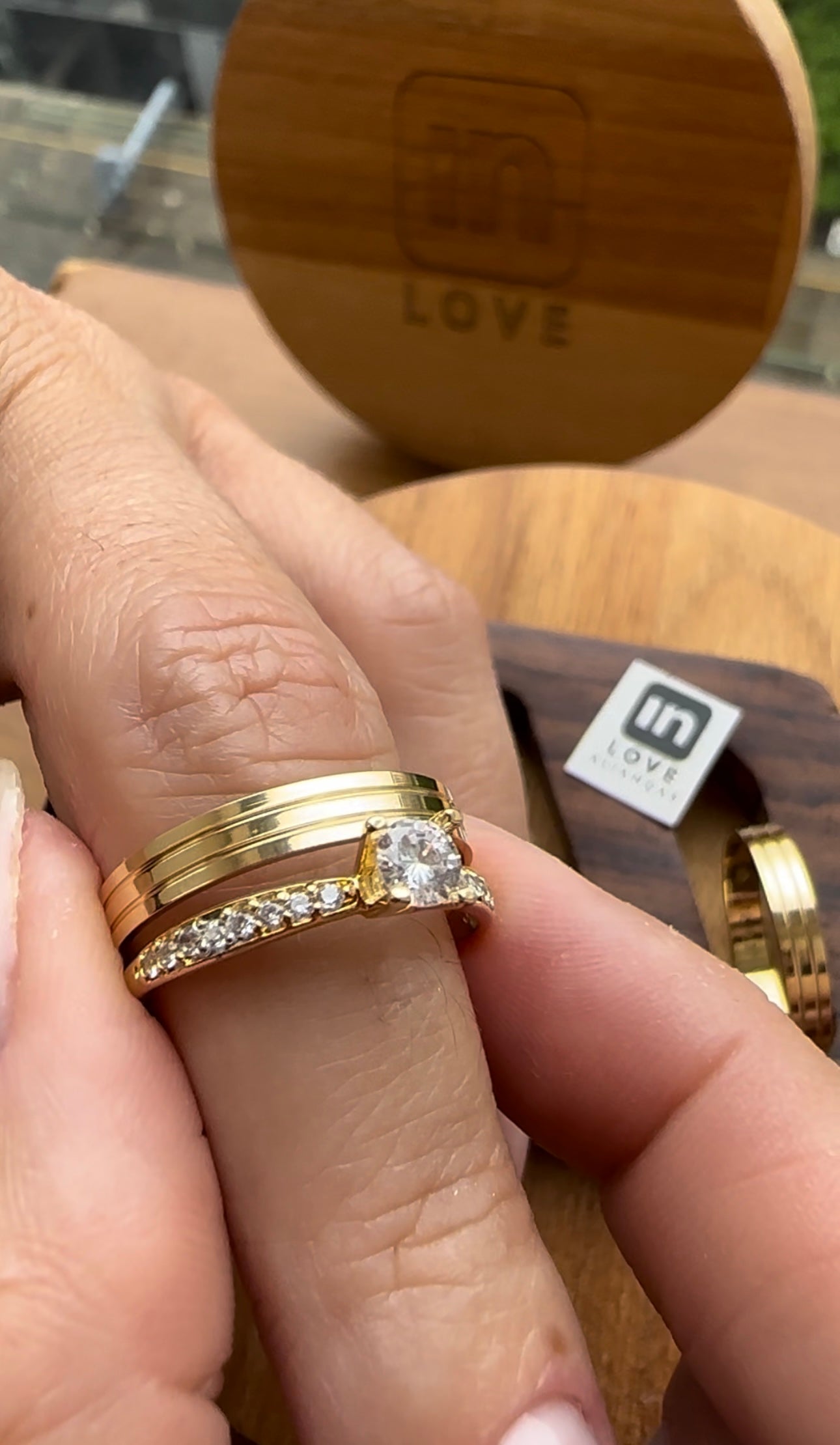 Par de Alianças em Ouro 18k - Modelo Minha Vida | 3mm |12x R$199