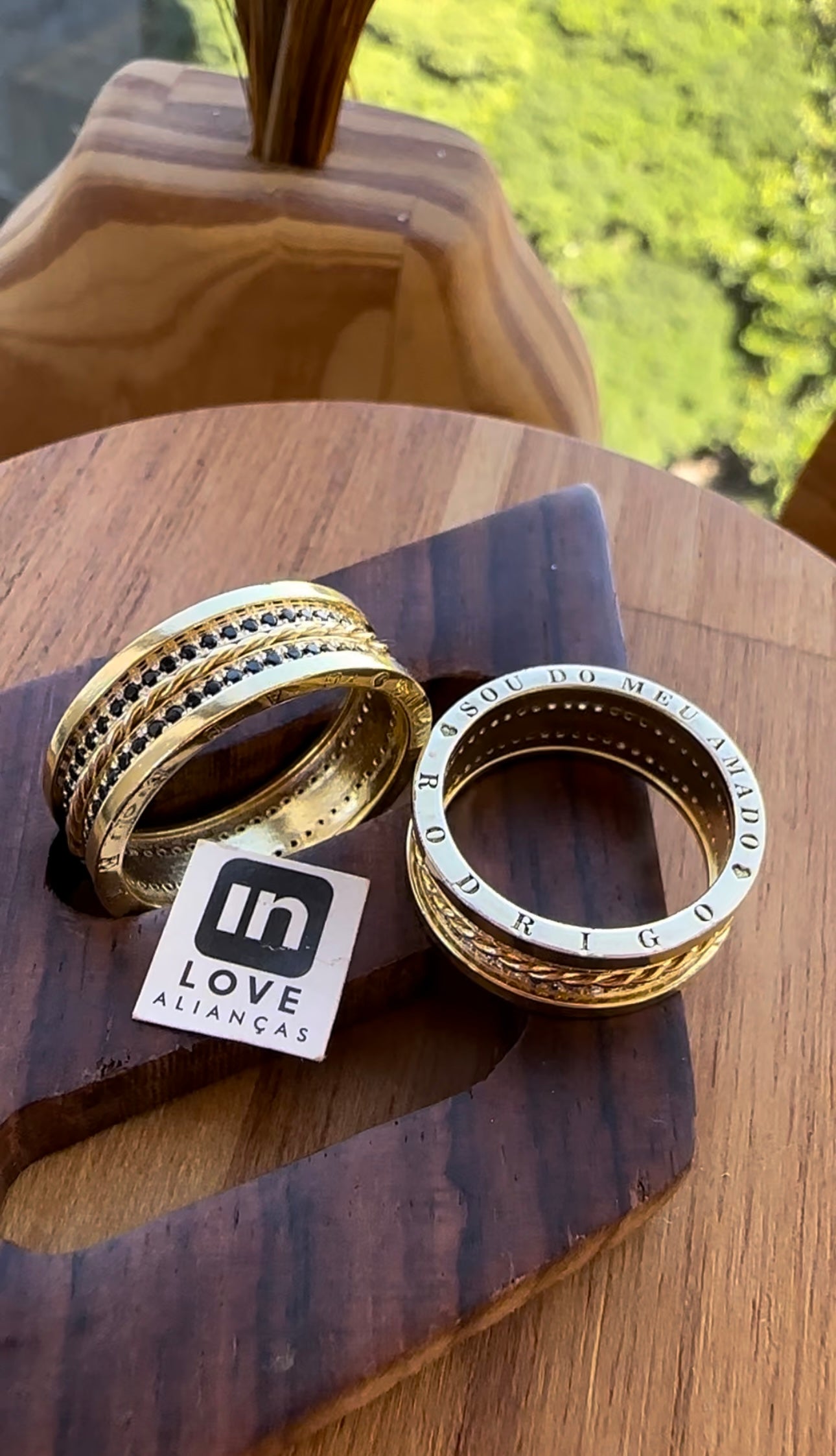 Alianças de Casamento em Ouro 18k - Modelo Desejo | 7mm | 12x R$1.028,33