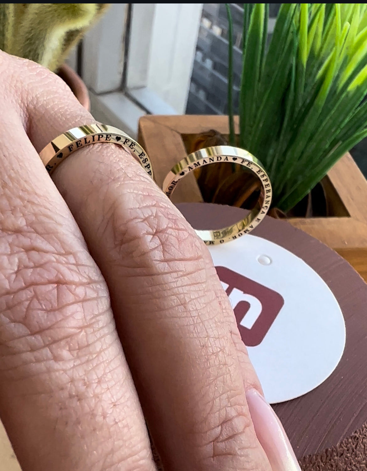 Alianças de Casamento em Ouro 18k - Modelo Frases do Amor | 3mm | 12x R$699