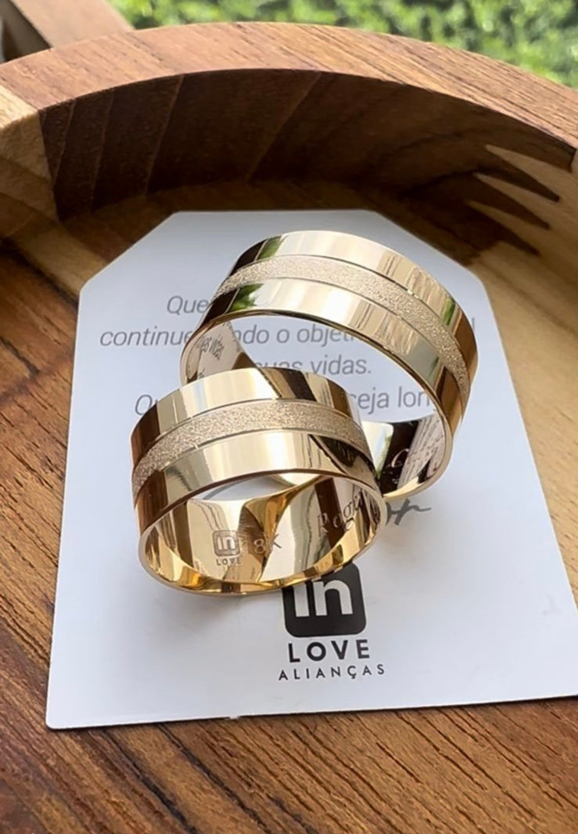 Alianças de Casamento em Ouro 18k - Modelo Meu Xodó | 9mm | 12x R$665,83