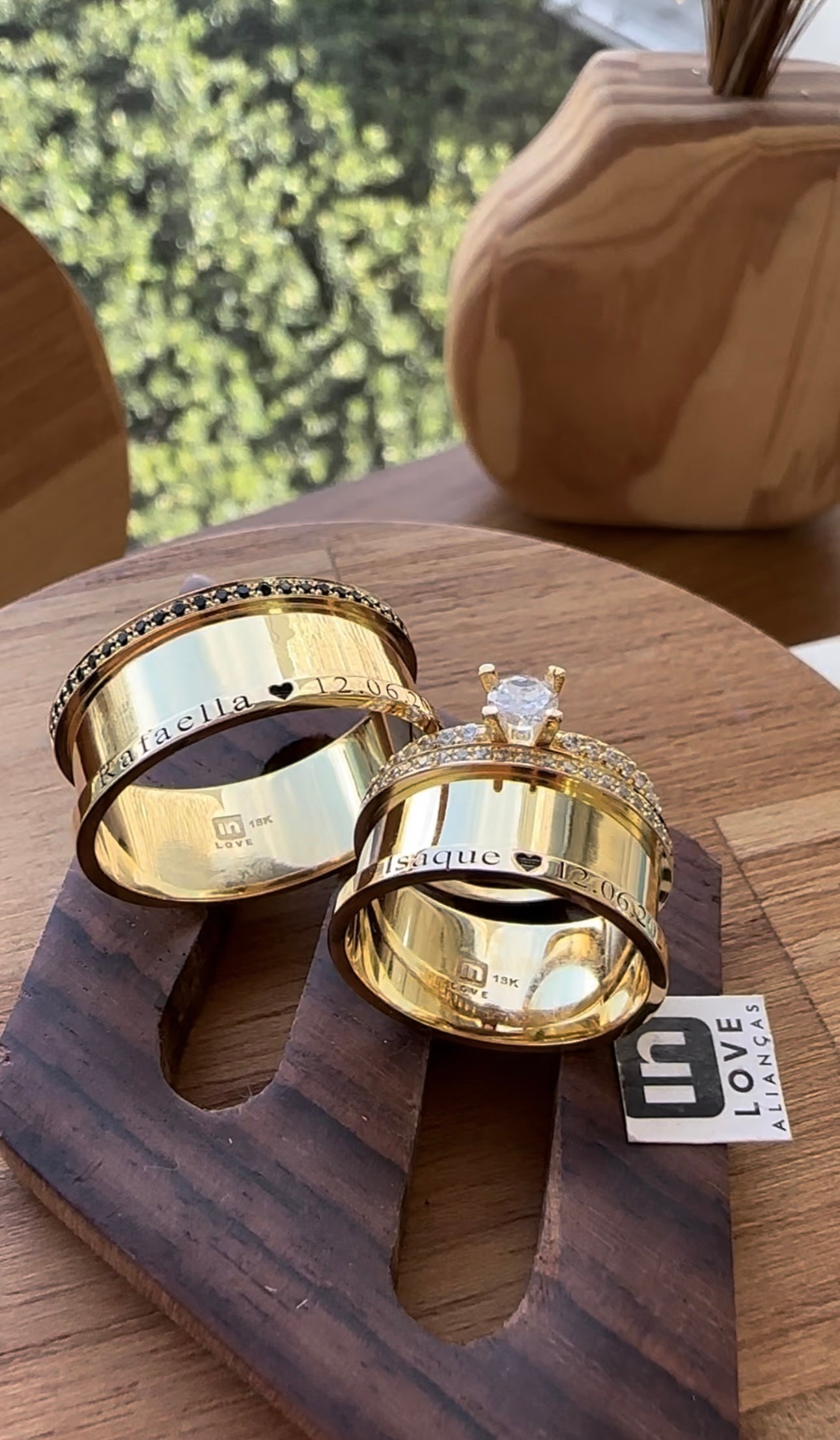Alianças de Casamento em Ouro 18k - Modelo Amar Você | 9mm | 12x R$999.16