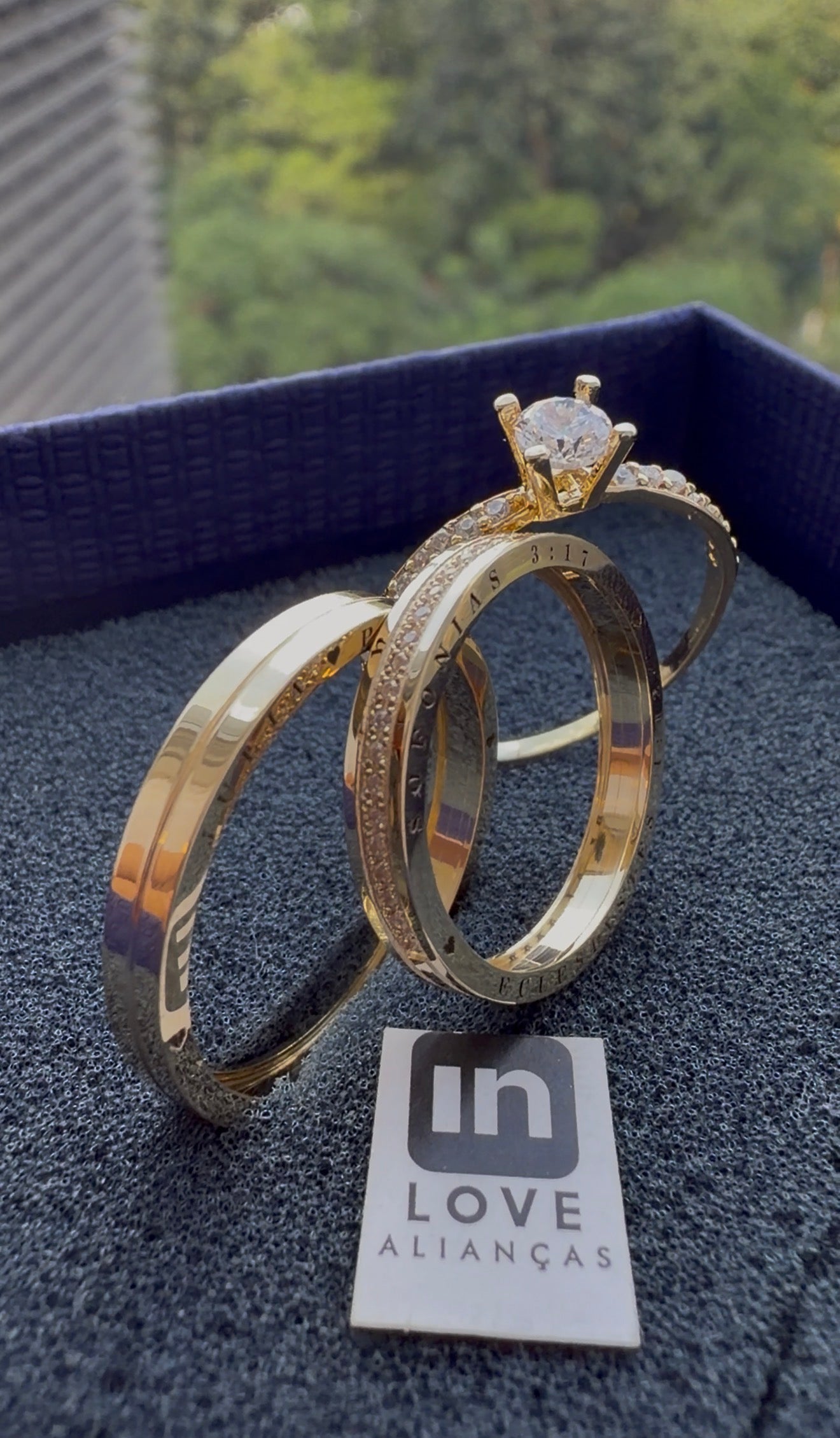 Par de Alianças em Ouro 18k - Modelo Mimosinha | 3mm | 12x R$649