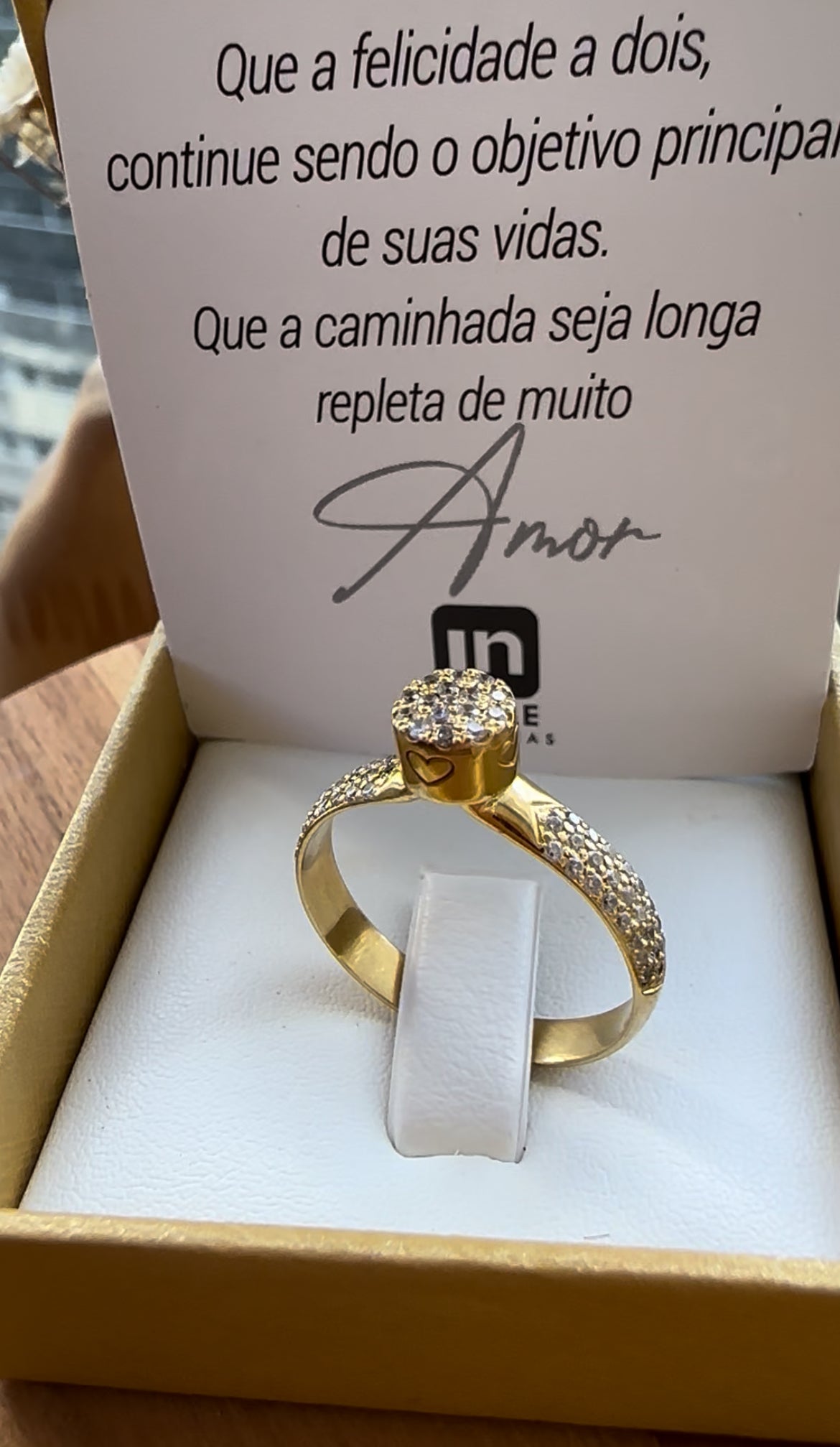 Anel Solitário Sonhos em Ouro 18k - 12x R$316,66