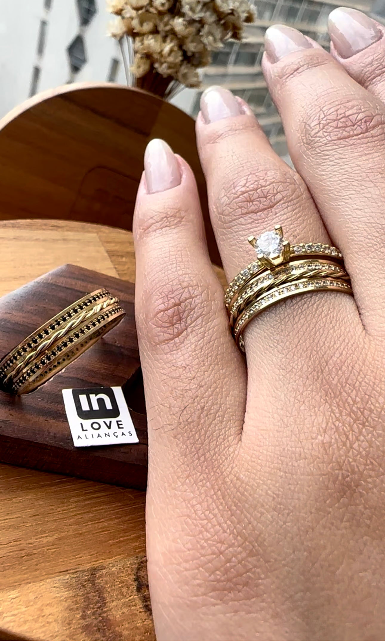 Alianças de Casamento em Ouro 18k - Modelo Conquista Duo | 5mm | 12x R$611,66