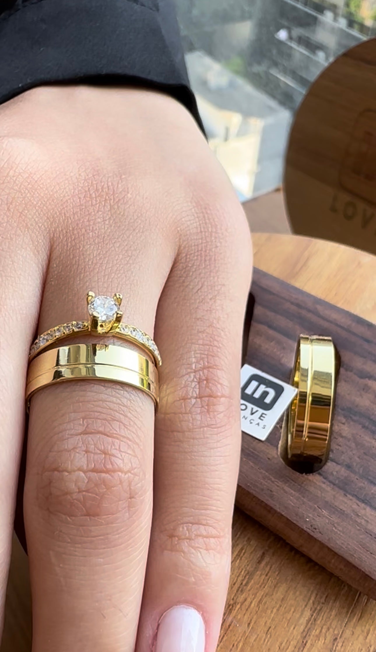 Alianças de Casamento em Ouro 18k - Modelo Amor Maior | 5mm | 12x R$299