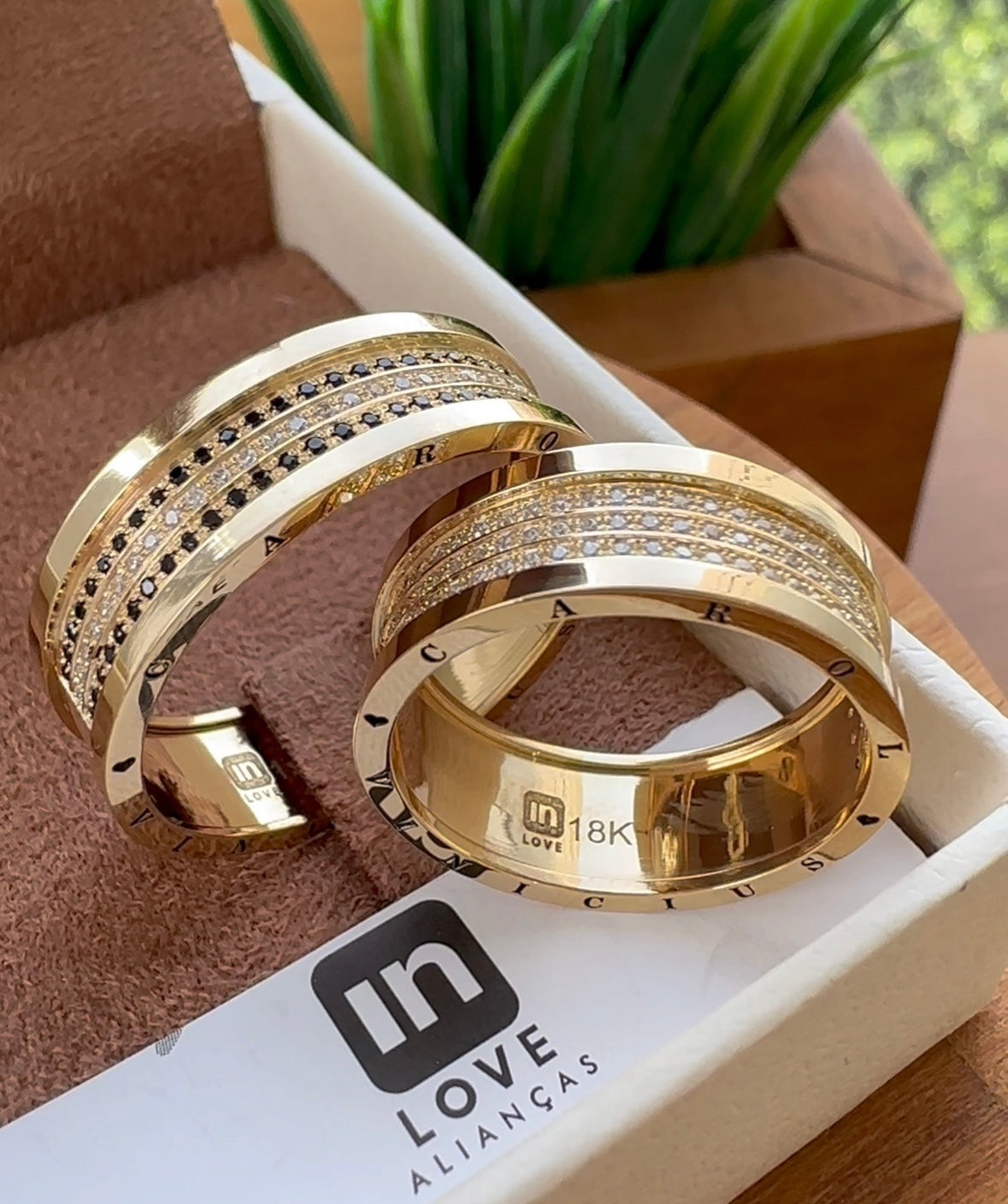 Alianças de Casamento em Ouro 18k - Modelo Declarações | 7mm | 12x R$999