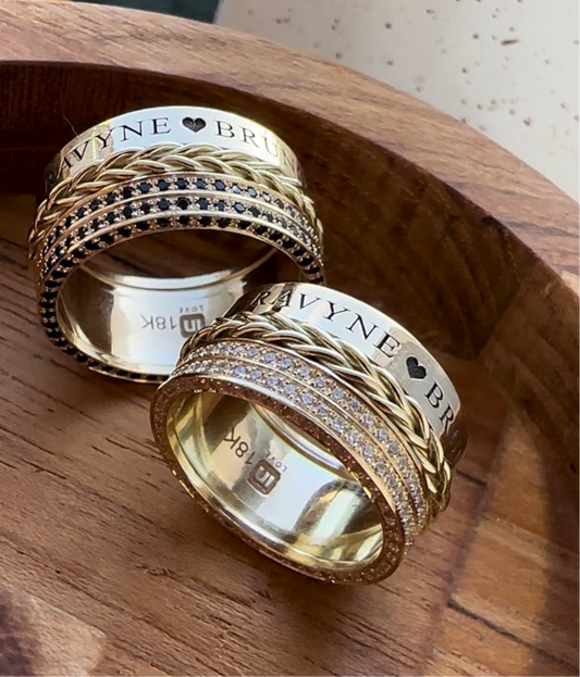 Alianças de Casamento em Ouro 18k - Modelo Nosso Sonho |10mm |12xR$1.665