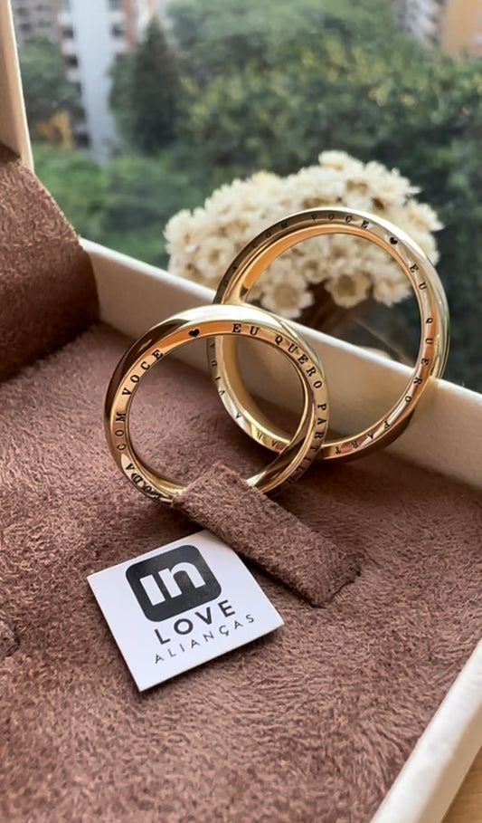 Alianças de Casamento em Ouro 18k - Modelo Seu Par | 5mm | 12x R$1.166