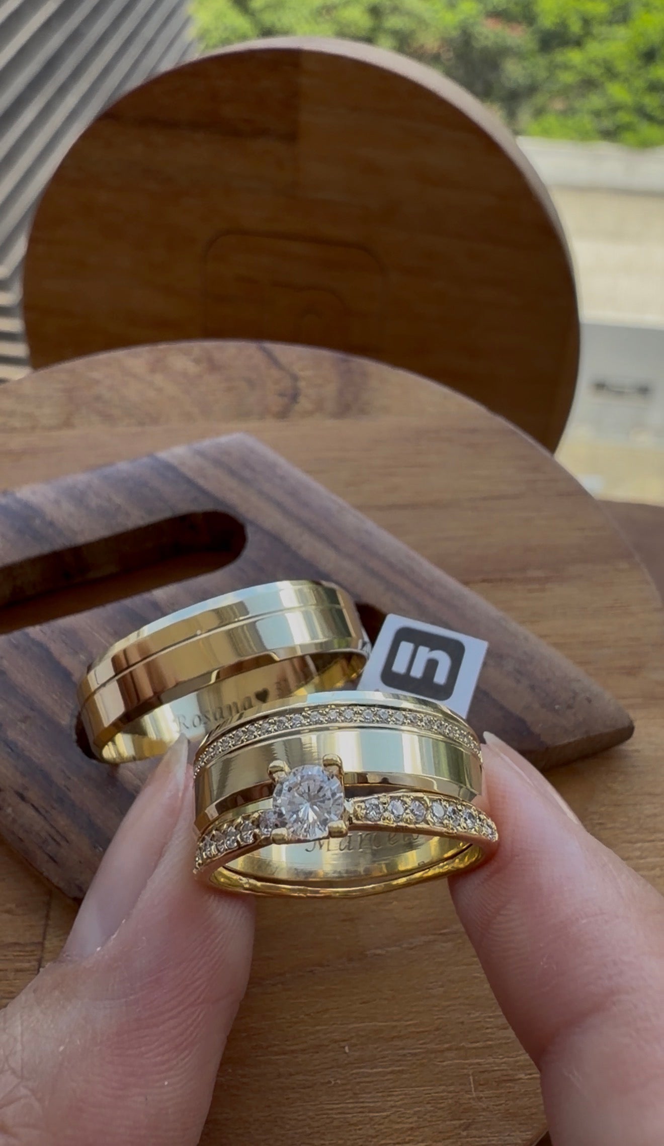 Par de Alianças em Ouro 18k - Modelo Nossa Energia | 6mm | 12x R$649