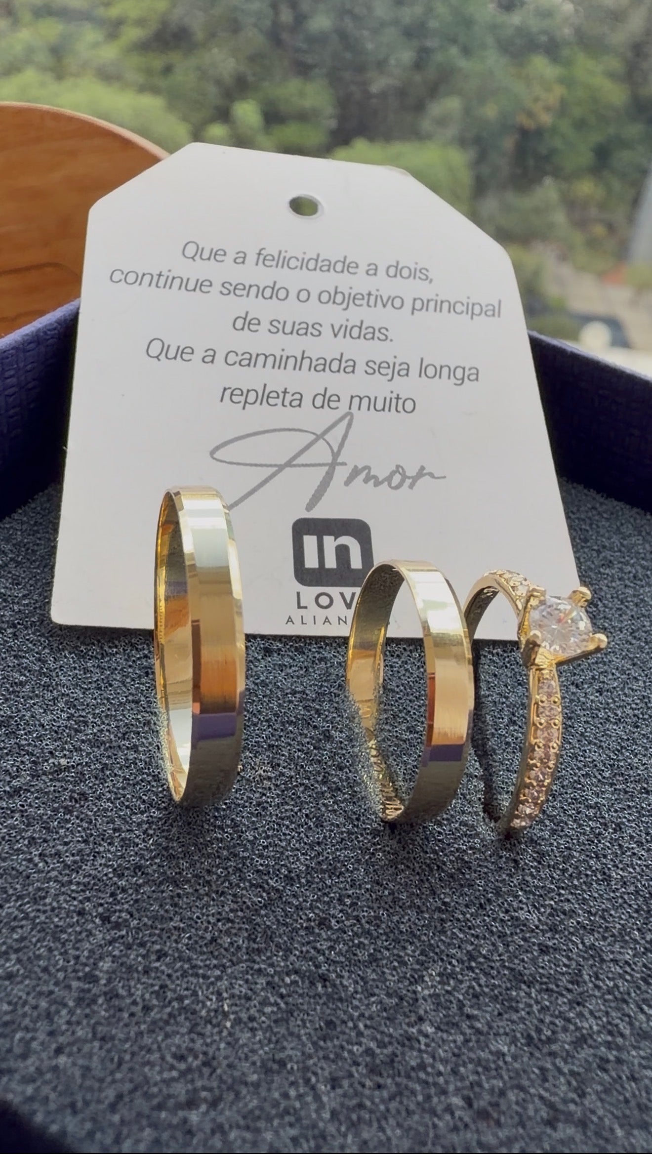 Par de Alianças em Ouro 18k - Modelo Sonho Bom | 3mm |12x R$216