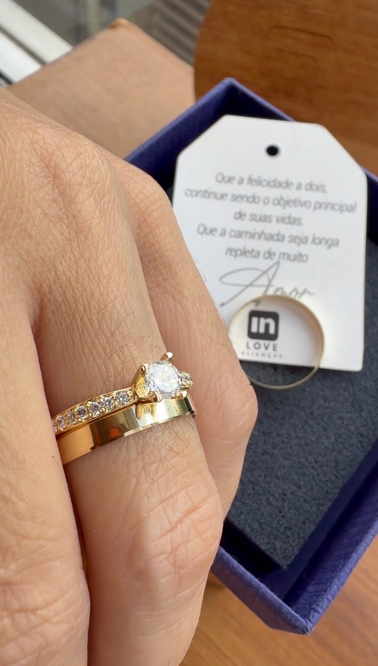 Par de Alianças em Ouro 18k - Modelo Sonho Bom | 3mm |12x R$216
