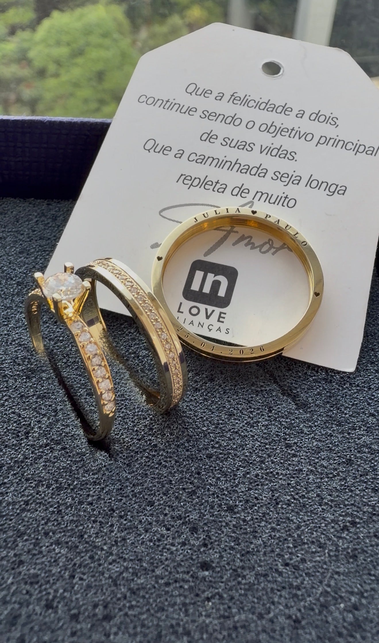 Par de Alianças em Ouro 18k - Modelo Mimosinha | 3mm | 12x R$649