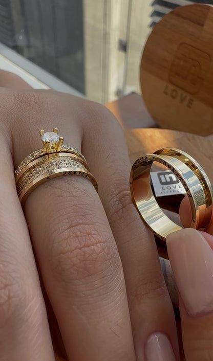 Par de Alianças em Ouro 18k - Modelo Intense | 6mm | 12x R$799