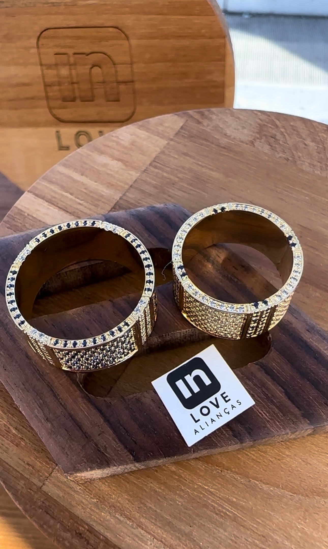 Par de Alianças + Anel em Ouro 18k | Kit Eu Amo Você | 12x 2.499,00