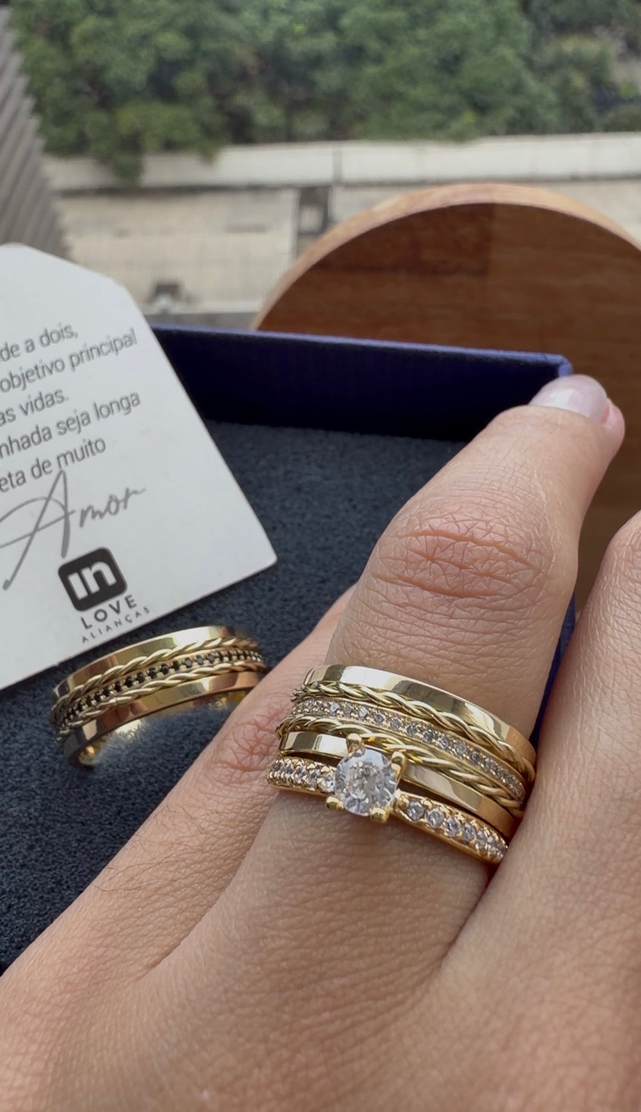 Par de Alianças em Ouro 18k - Modelo Bem que se quis | 7mm | 12x R$999.