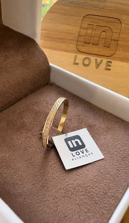 Anel Solitário Aparador em Ouro 18k - 12x R$124,16