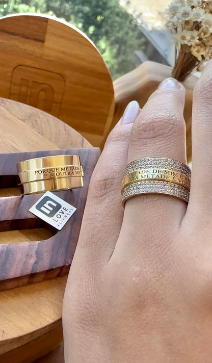 Alianças de Casamento em Ouro 18k - Modelo Par Perfeito | 10mm | 12x R$1.333