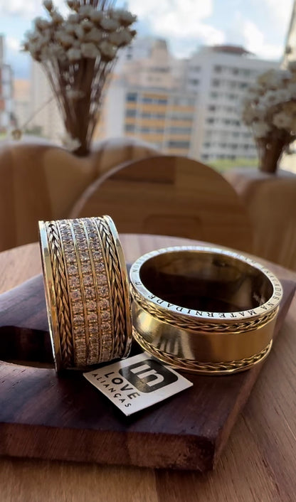 Alianças de Casamento em Puro 18k - Modelo Pra Sempre | 10mm | 12x R$1.665