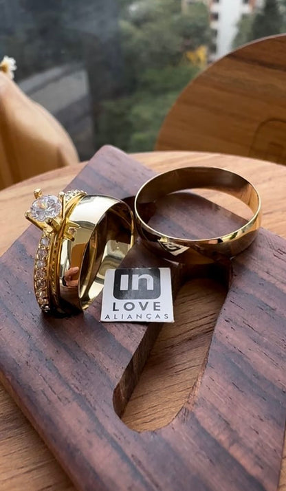 Alianças de Casamento em Ouro 18k - Modelo Tradicional | 5mm | 12x R$333
