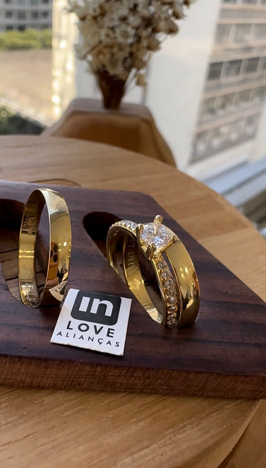Alianças de Casamento em Ouro 18k - Modelo Tradicional | 3mm |12x R$165,83