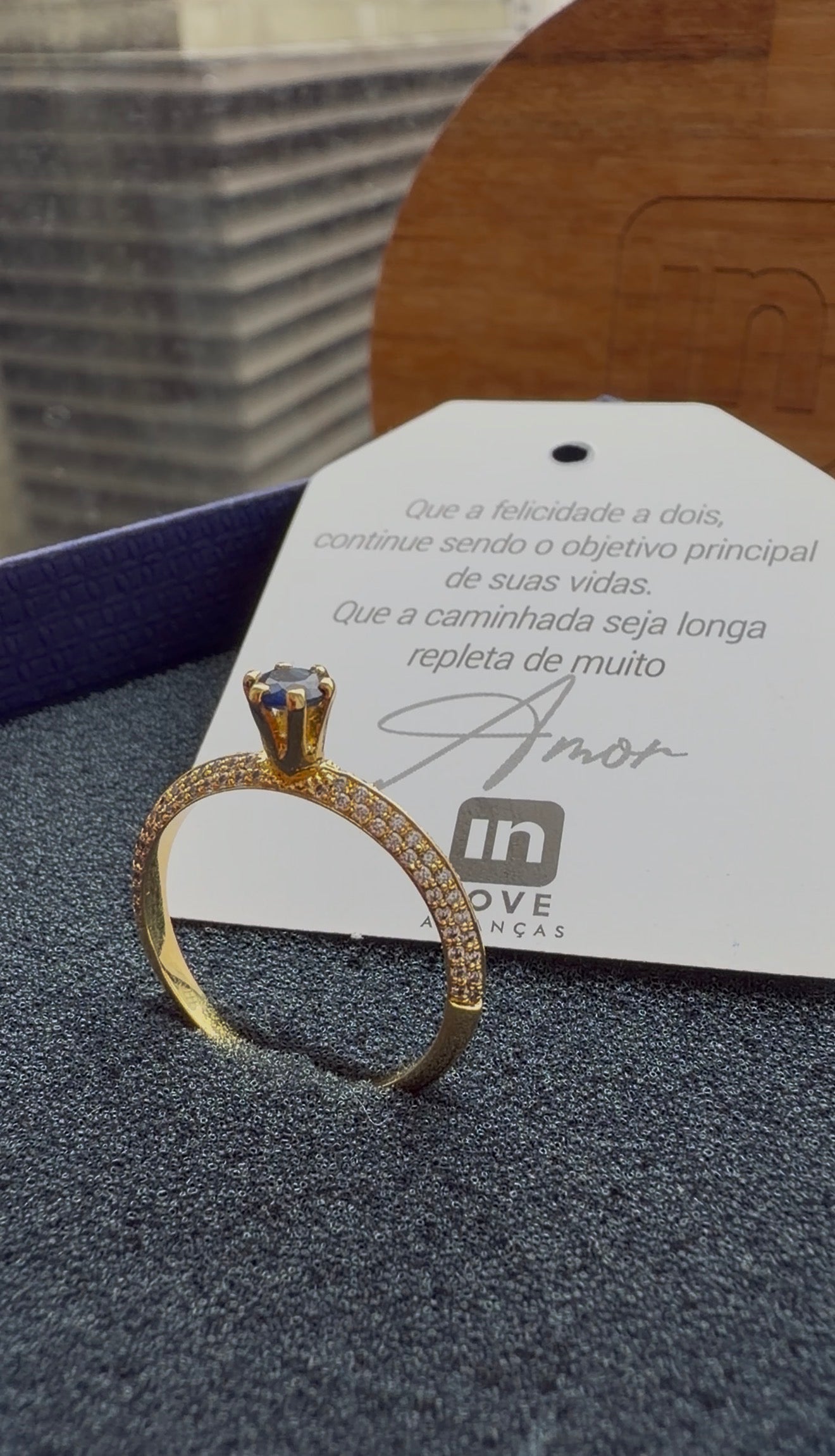 Anel Eu Amo Você em Ouro 18k - 12x R$449,00