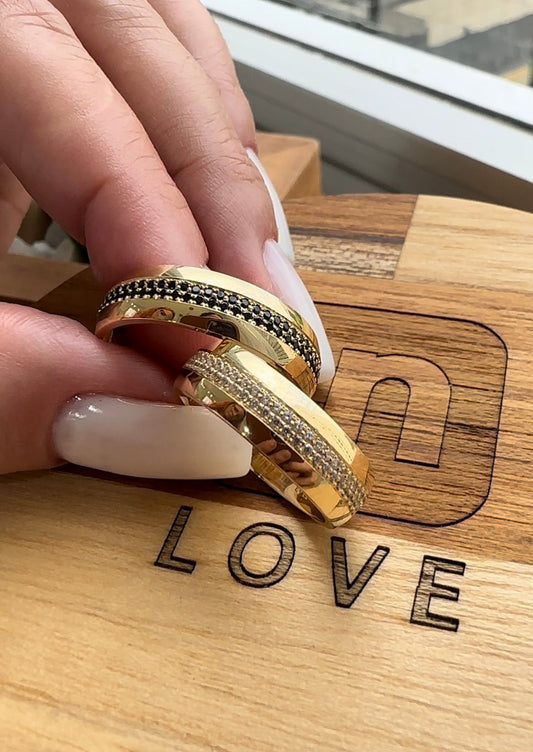 Alianças de Casamento em Ouro 18k - Modelo Paisagem | 6mm | 12x R$1.333