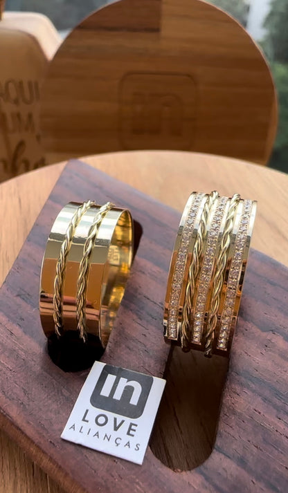 Alianças de Casamento em Ouro 18k - Modelo Momentos | 8mm | 12x R$890