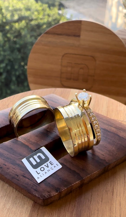 Alianças de Casamento em Ouro 18k - Modelo Favorite | 7mm | 12x R$499.16